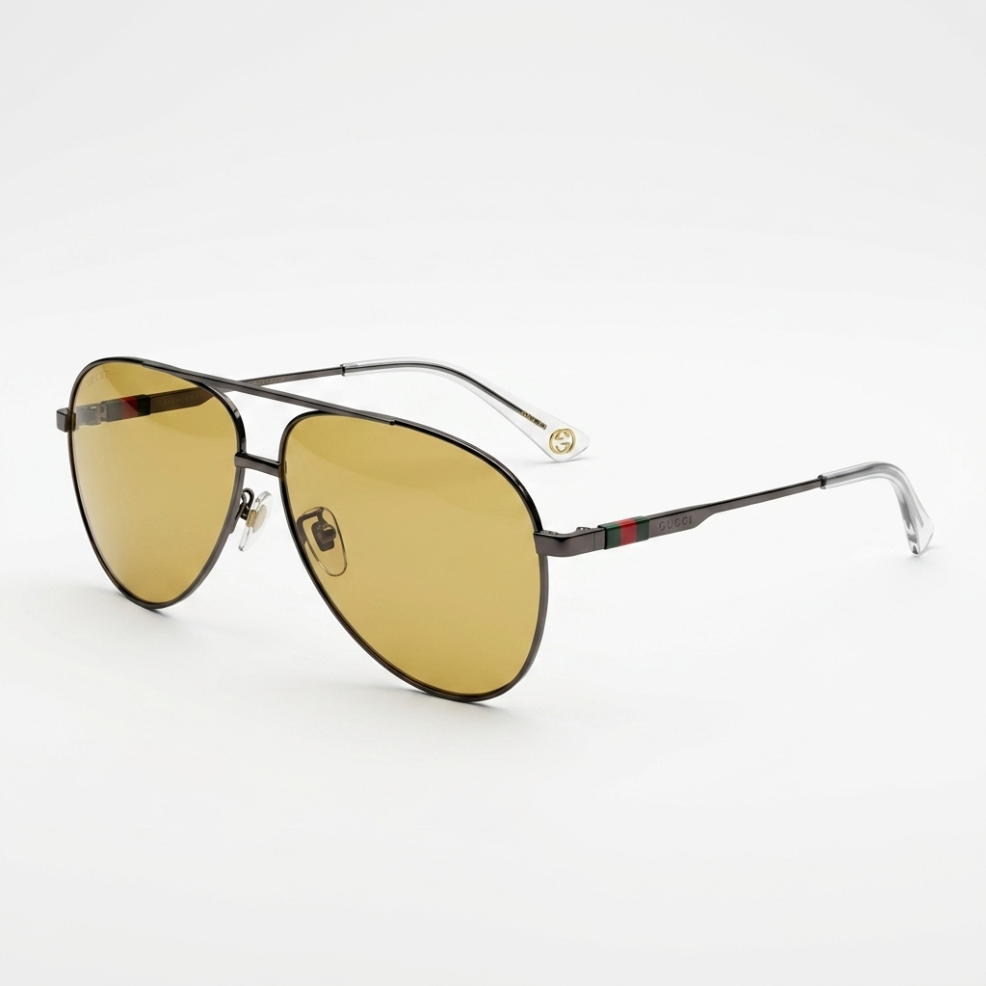 Gucci GG1677S 003 in Ruthenium / Brown